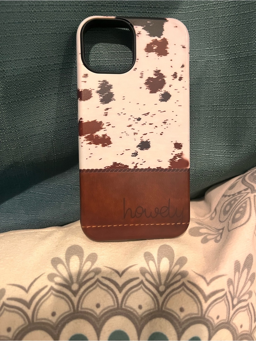 Howdy Two-Tone Brown & Cream Phone Case